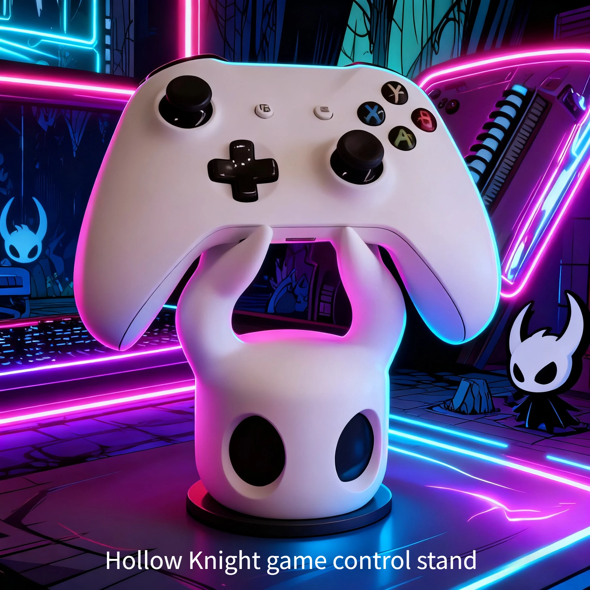 Gaming Accessories Desktop - ขาตั้งคอนโทรลเลอร์เกมอเนกประสงค์แบบใหม่ ใช้งานร่วมกับ PS4/PS5/Switch ลาย Hollow Knight