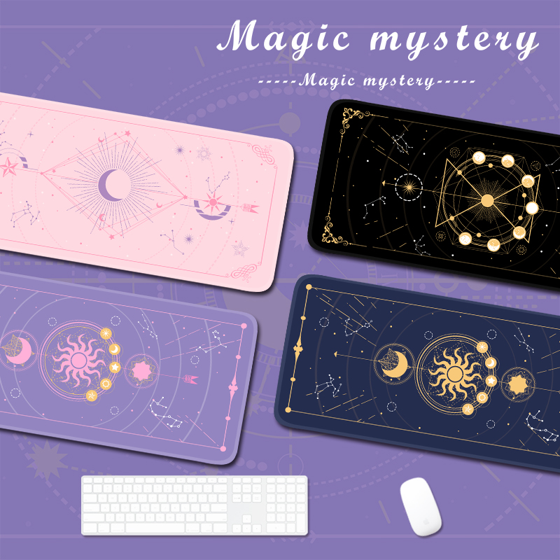 Gaming Accessories For Gaming Desk - Magic Moon Star สีม่วงขนาดใหญ่พิเศษ Kawaii สาว