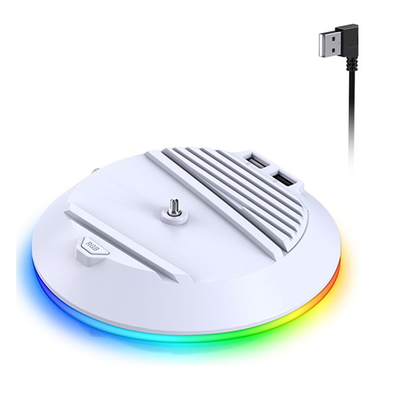 Gaming Accessories Lights - AED7-ขาตั้งแนวตั้งพร้อมไฟ RGB สำหรับ PS5 สลิม/PS5 โปรคอนโซลฐานกันลื่นขายึดอุปกรณ์เสริมสำหรับเล่นเกม