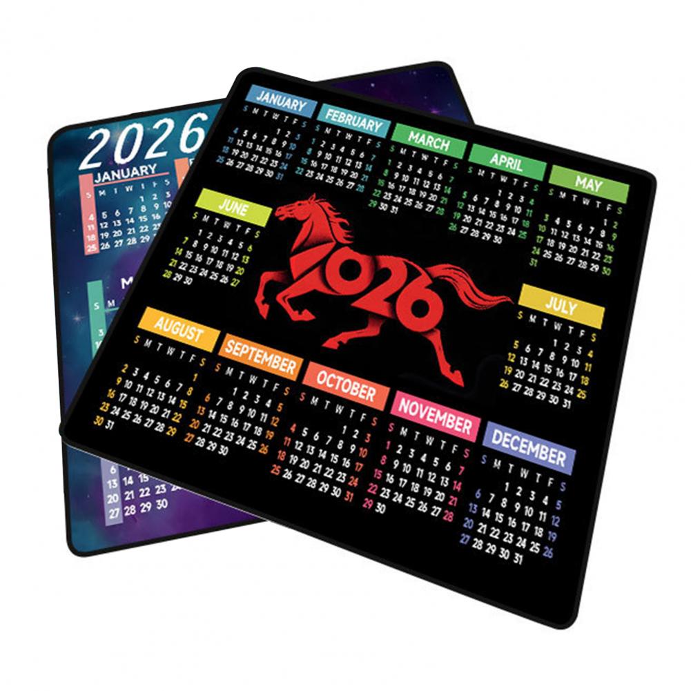 Gaming Accessories For Gaming Desk - 2026 ปฏิทินแผ่นรองเมาส์กันน้ำโฮมออฟฟิศคอมพิวเตอร์สำหรับเล่นเกมแล็ปท็อปแผ่นรองเมาส์แผ่นรองโต๊ะพร้อมฐานยางกันลื่นอุปกรณ์เสริมสำหรับพีซี