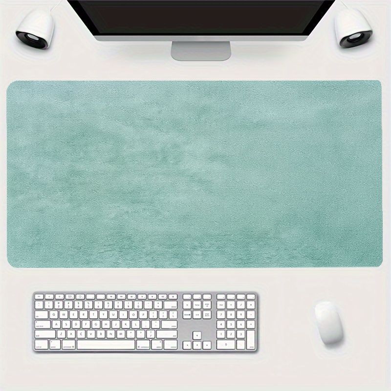Gaming Accessories Brands - แผ่นรองเมาส์ขนาดใหญ่สีเขียวอมฟ้า ลายเหล็ก งานศิลปะ ป้องกันการลื่น ใช้สำหรับวางหนังสือ ของใช้ในสำนักงาน