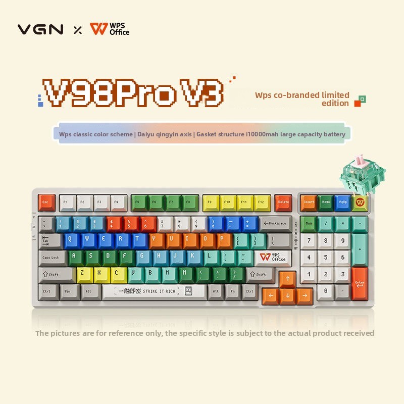 Gaming Accessories Brands - คีย์บอร์ดเกมมิ่งแบบกลไก VGN V98Pro V3 รุ่นปรับแต่งพิเศษ -