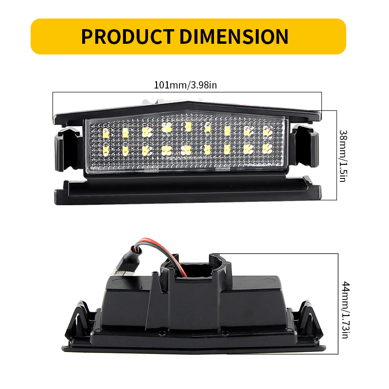 ไฟส่องป้ายทะเบียน LED สีขาว 2  - Gaming Equipment Accessories บทวิจารณ์และราคา