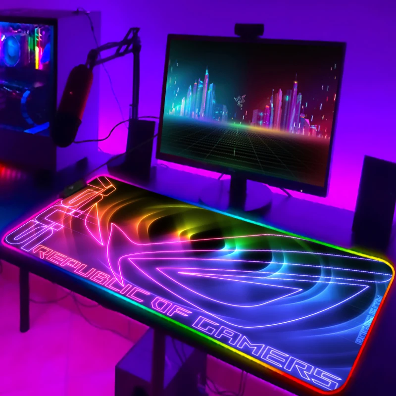 RGB Mousepad Cool ROG Mouse Pa - Gaming Accessories Lights บทวิจารณ์และราคา