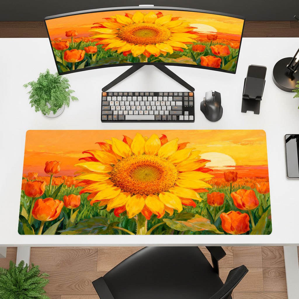 แผ่นรองเมาส์ลายดอกทานตะวันสีเห - Gaming Accessories Brands บทวิจารณ์และราคา