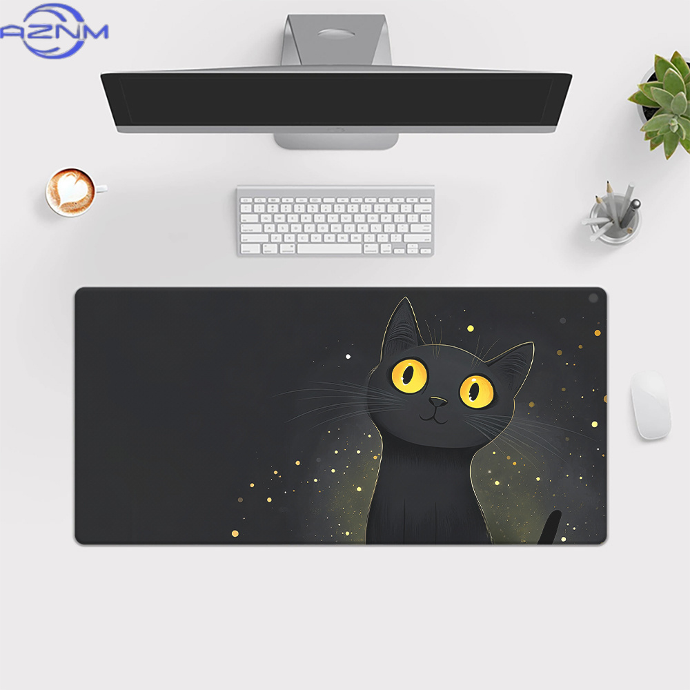 แผ่นรองเมาส์ลายแมวดำน่ารัก แบร - Gaming Accessories Brands บทวิจารณ์และราคา