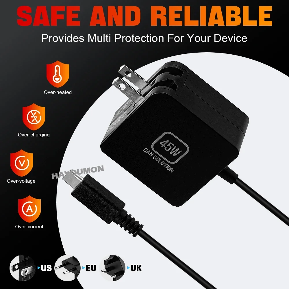 อะแดปเตอร์ AC 45W ชาร์จเร็ว พร - Gaming Accessories Uk บทวิจารณ์และราคา