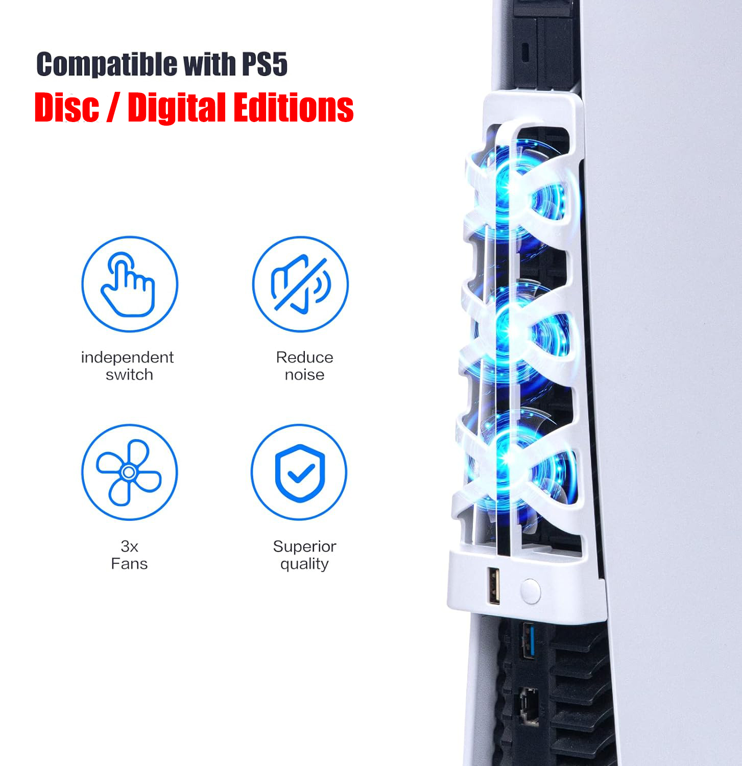 สำหรับพัดลมระบายความร้อน PS5 พ - Gaming Accessories Lights บทวิจารณ์และราคา